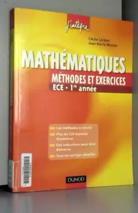 Couverture du produit · Mathématiques - Méthodes et Exercices ECE - 1re année