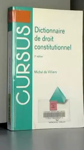 Couverture du produit · DICTIONNAIRE DE DROIT CONSTITUTIONNEL. 2ème édition