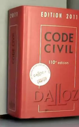 Couverture du produit · Code civil 2011