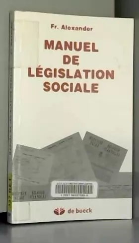Couverture du produit · Manuel de législation sociale