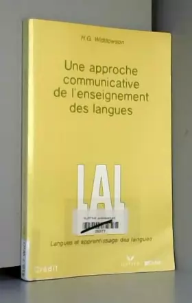 Couverture du produit · Une approche communicative de l'enseignement des langues - Livre