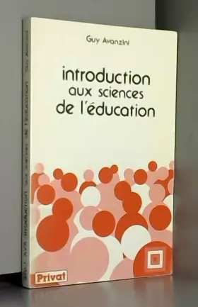 Couverture du produit · Introduction aux sciences de l'education