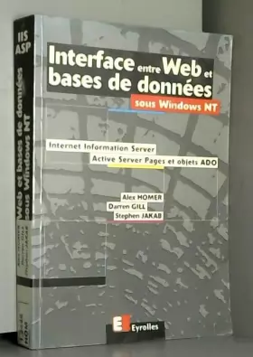 Couverture du produit · Interface entre web et bases de données sous Windows NT