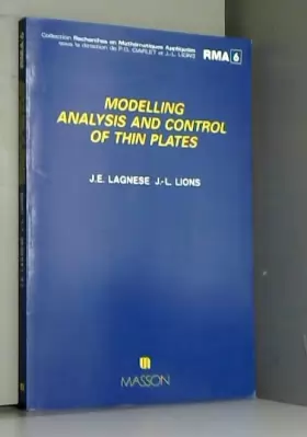 Couverture du produit · Modelling, analysis and control of thin plates