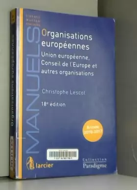 Couverture du produit · Organisations européennes - Union européenne, Conseil de l'Europe et autres organisations, 18ème Ed.