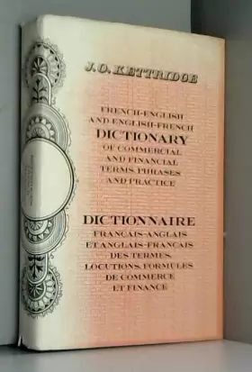 Couverture du produit · French-English, English-French Dictionary of Commercial and Financial Terms, Phrases and Practice