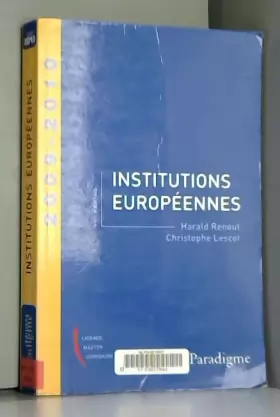 Couverture du produit · Institutions européennes 2009-2010