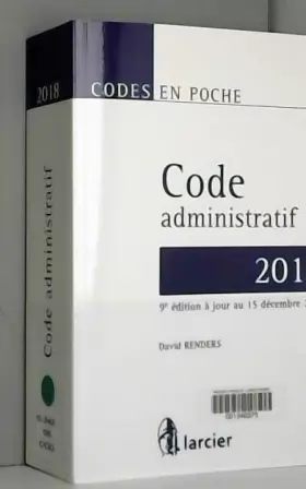 Couverture du produit · Code en poche - Code administratif 2018: À jour au 15 décembre 2017