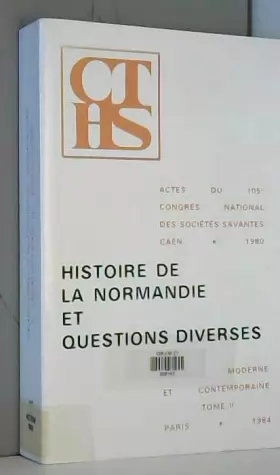 Couverture du produit · Histoire de la Normandie et questions diverses