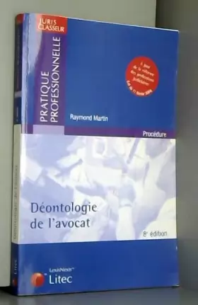 Couverture du produit · Déontologie de l'avocat 2004 (ancienne édition)