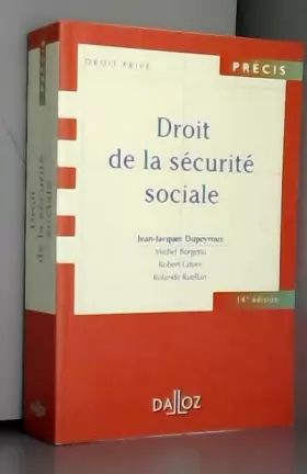 Couverture du produit · Droit de la securité sociale