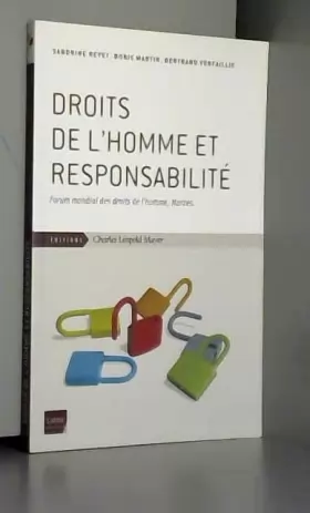Couverture du produit · Droits de l'homme et responsabilité: Forum mondial des droits de l'homme, Nantes