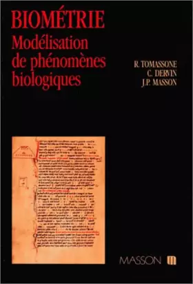 Couverture du produit · Biométrie : Modélisation de phénomènes biologiques