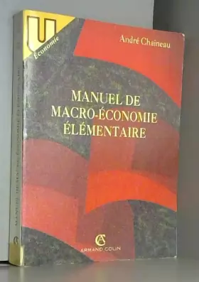 Couverture du produit · Manuel de macro-économie élémentaire
