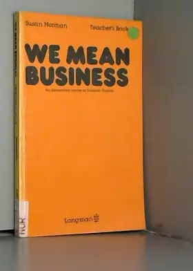 Couverture du produit · We mean business: An elementary course in business English, teacher's book