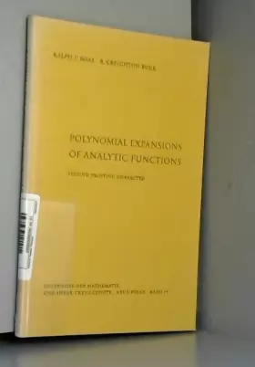 Couverture du produit · Polynomial Expansions of Analytic Functions
