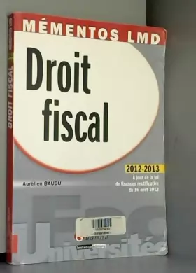Couverture du produit · Droit fiscal 2012 - 2013