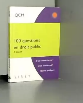 Couverture du produit · 100 questions en droit public 2e éd