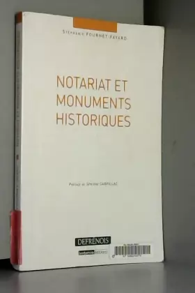 Couverture du produit · Notariat et monuments historiques