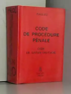 Couverture du produit · Code de procédure pénale, 1989-1990 Code de justice militaire (Codes Dalloz)