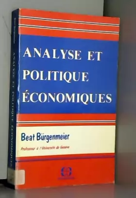 Couverture du produit · Analyse et politique economiques