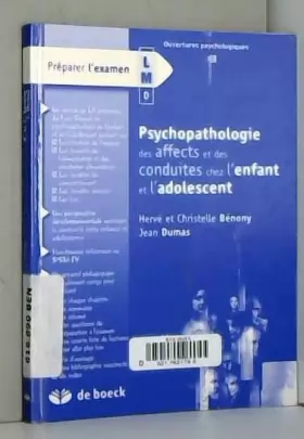 Couverture du produit · Psychopathologie des affects et des conduites chez l'enfant et l'adolescent
