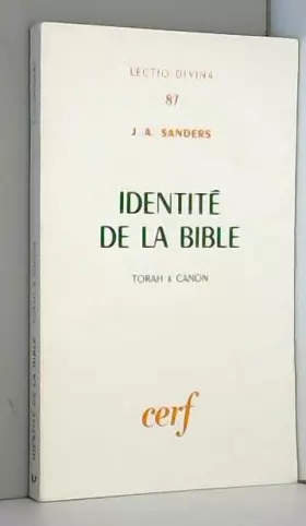 Couverture du produit · Identité de la Bible