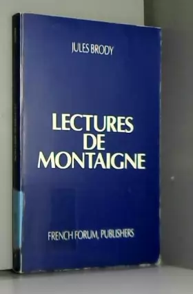 Couverture du produit · Lectures De Montaigne