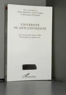 Couverture du produit · Université ou anti-université: Les Humanités Dans L'idée De Formation Supérieure
