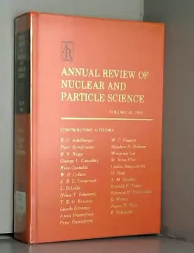 Couverture du produit · Annual Review of Nuclear and Particle Science: 1985