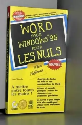 Couverture du produit · Word pour Windows 95 micro-référence pour les nuls