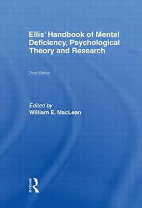 Couverture du produit · Ellis' Handbook of Mental Deficiency, Psychological Theory and Research