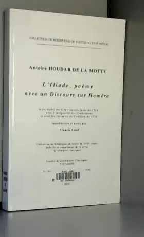 Couverture du produit · L'Iliade, poème avec un Discours sur Homère: Texte établi sur l'édition originale de 1714, avec l'intégralité des illustrations