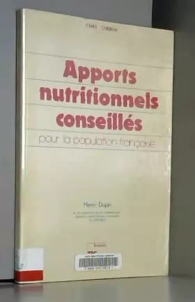 Couverture du produit · Apports Nutritionnels Conseilles pour la Population Française