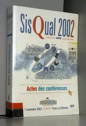 Couverture du produit · SisQual 2002. Actes des conférences, 9ème édition