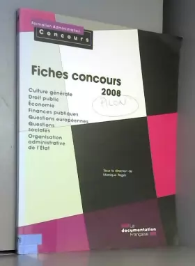Couverture du produit · Fiches concours 2008