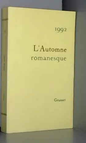 Couverture du produit · L'Automne romanesque 1993