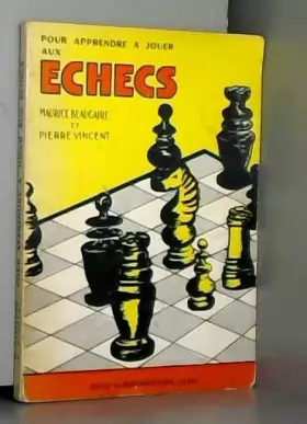 Couverture du produit · Pour apprendre à jouer aux échecs
