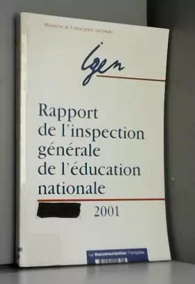 Couverture du produit · Rapport de l'inspection générale de l'éducation nationale 2001