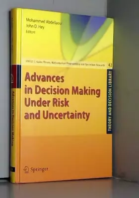 Couverture du produit · Advances in Decision Making Under Risk and Uncertainty (Theory and Decision Library C)