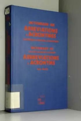 Couverture du produit · Dictionnaire des Abreviations et Acronymes Scientifiques, Techniques et Economiques
