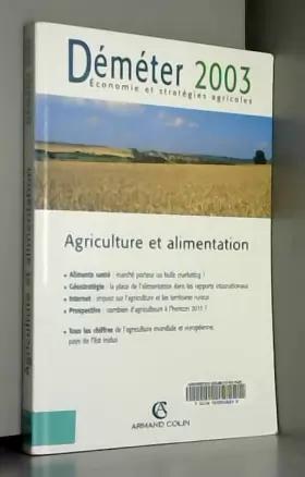 Couverture du produit · Demeter 2003 agriculture et alimentation