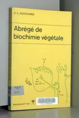 Couverture du produit · Abrégé de biochimie végétale