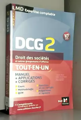 Couverture du produit · DCG 2 - Droit des sociétés et autres groupements d'affaires - Manuel et applications - 10e édition