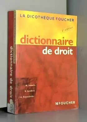 Couverture du produit · Dictionnaire de droit, 2e édition