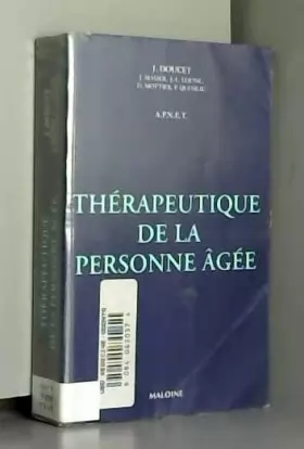 Couverture du produit · Thérapeutique de la personne âgée