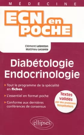 Couverture du produit · Diabétologie-Endocrinologie