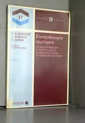 Couverture du produit · Electrotherapie appliquee