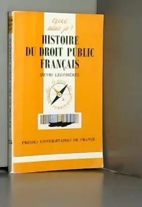 Couverture du produit · Histoire du droit public français