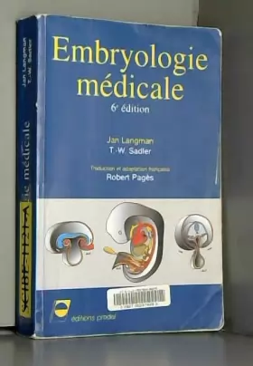 Couverture du produit · Embryologie médicale, 6e édition